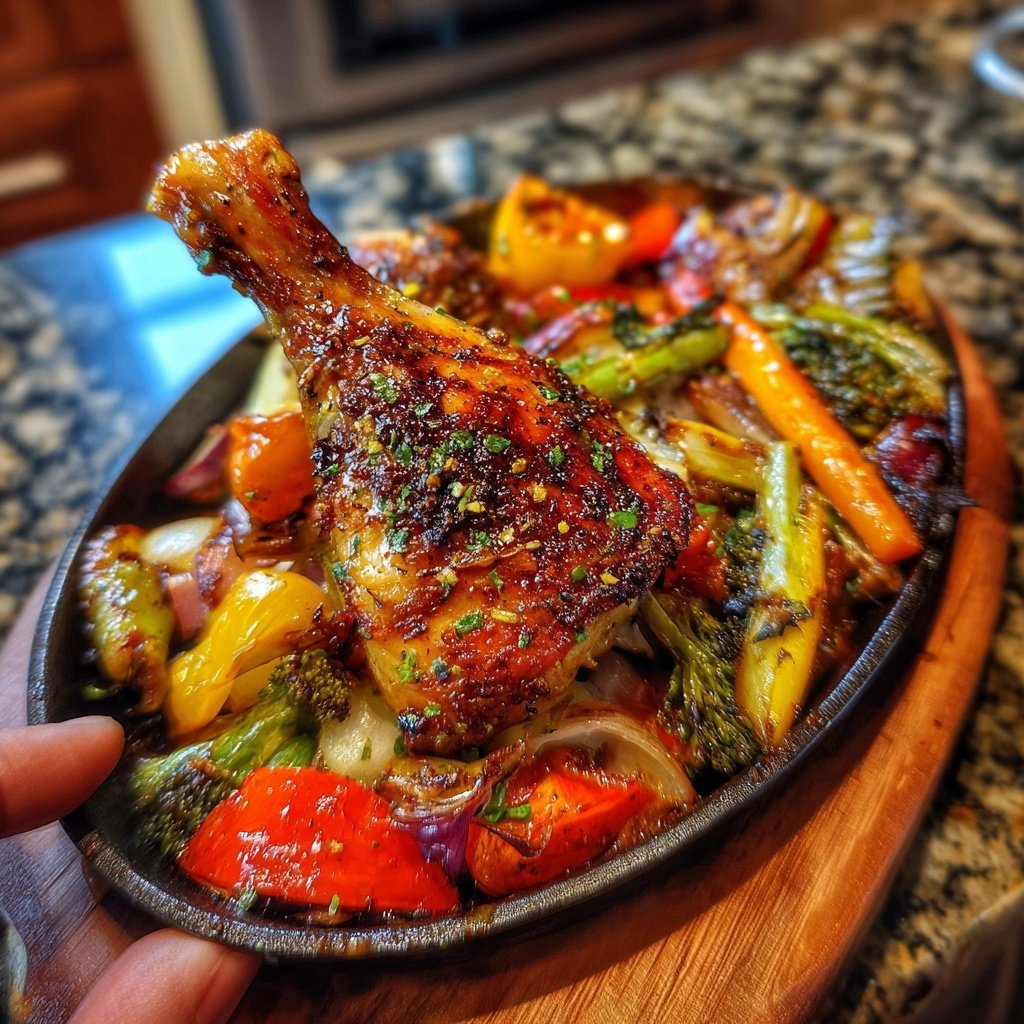 Kalorienarme Ofenpfanne Mit Hähnchen Und Gemüse