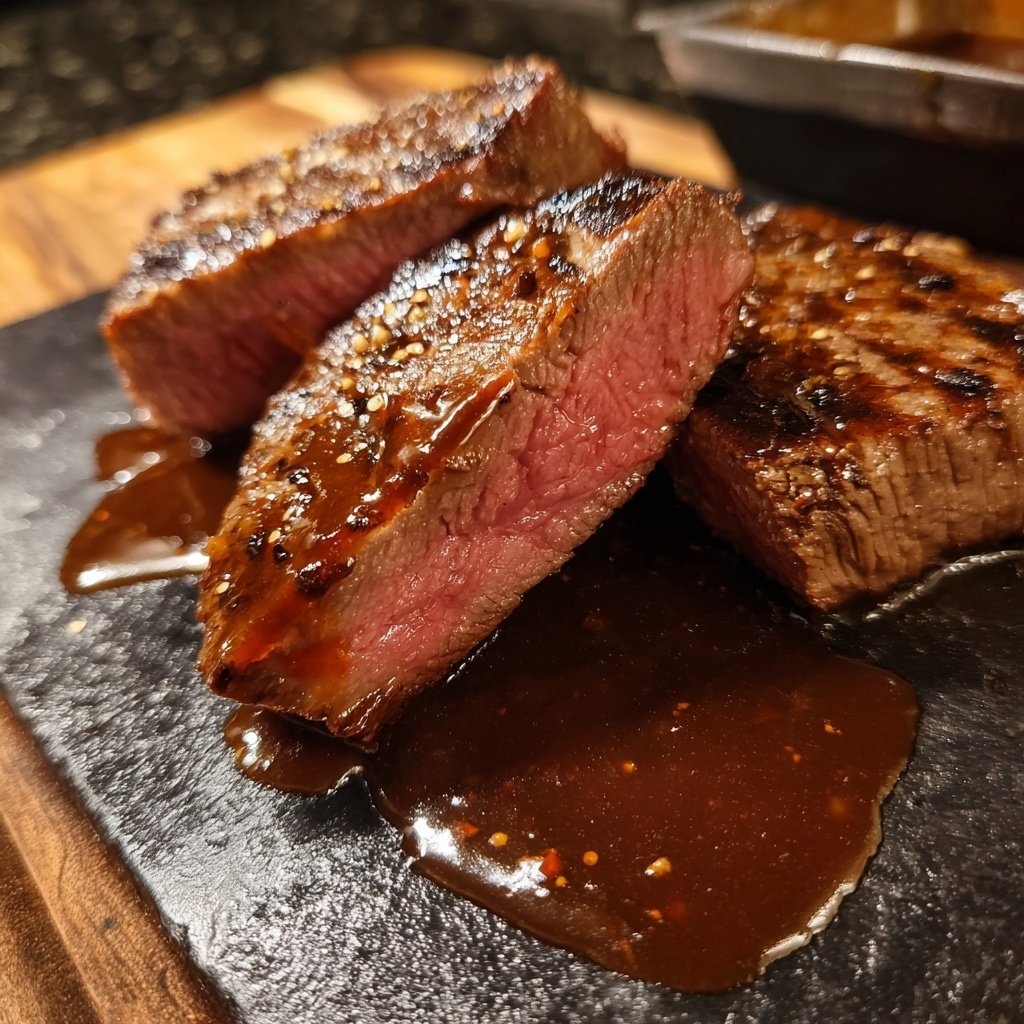 Rinderfilet mit Schokoladen-Chili-Sauce