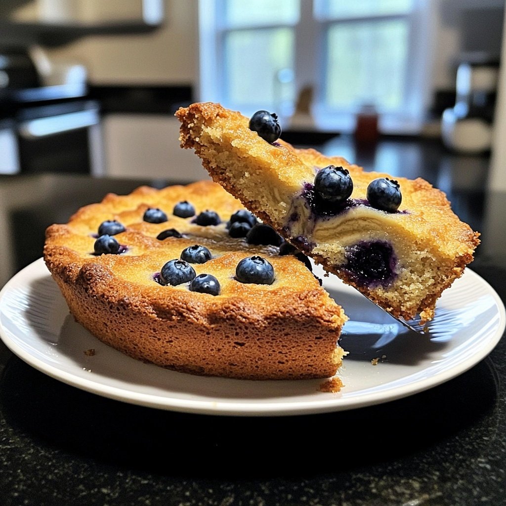 Bananenkuchen mit Blaubeeren