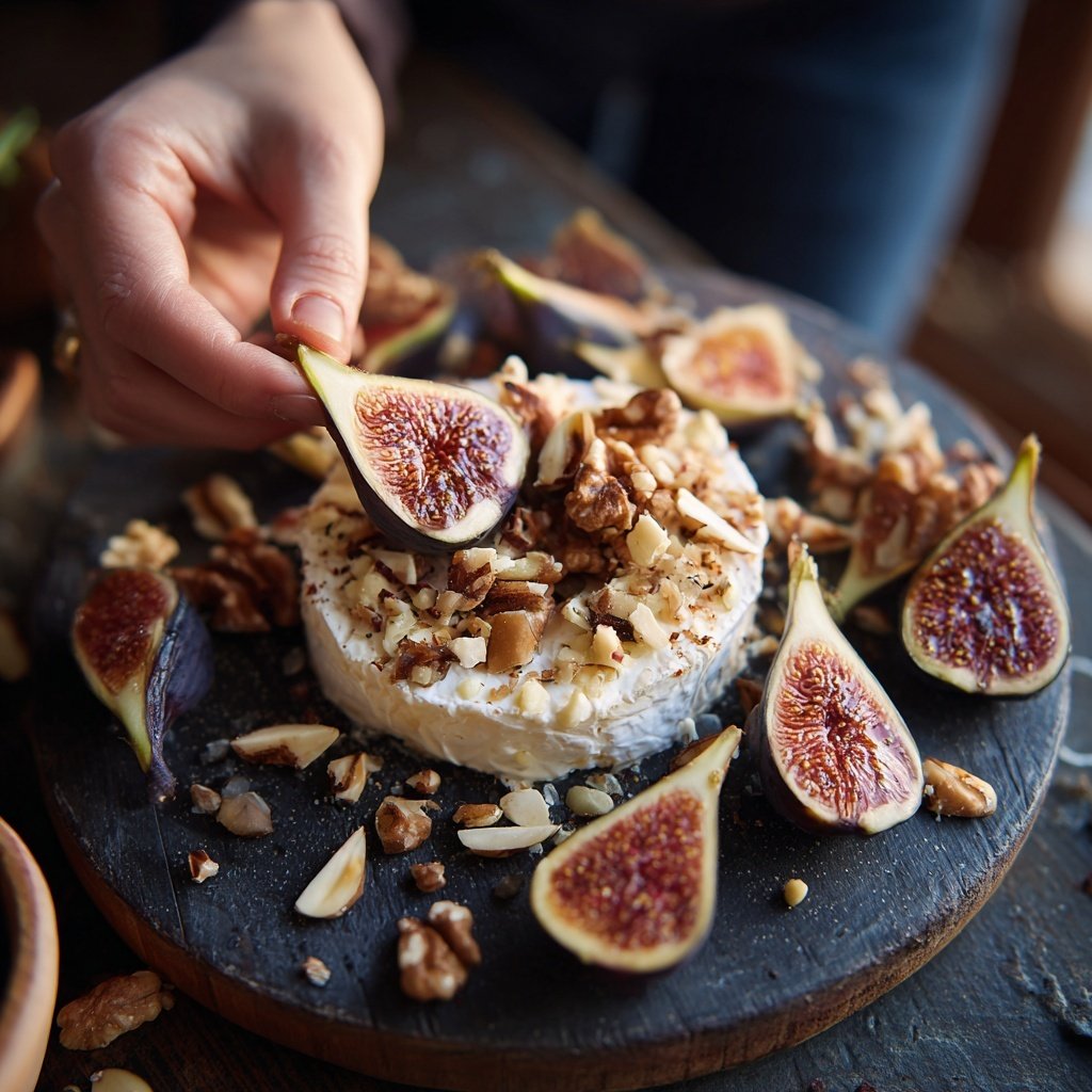 Valentins-Käseplatte mit Feigen