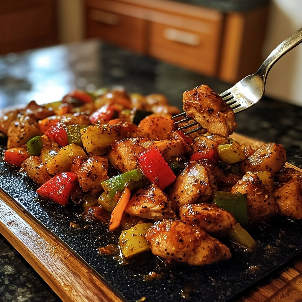 High Protein Hähnchenpfanne mit Gemüse