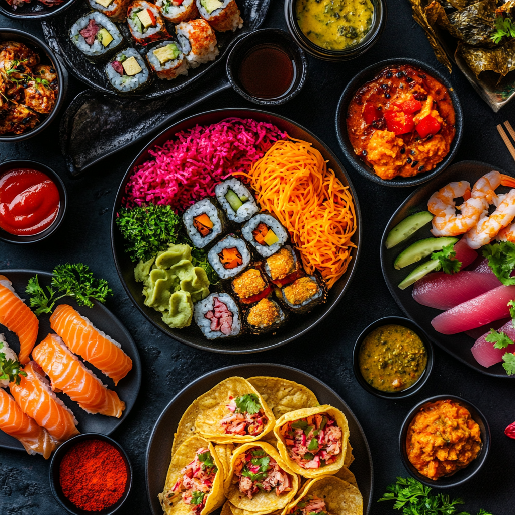 Frische internationale Küche-Kollektion